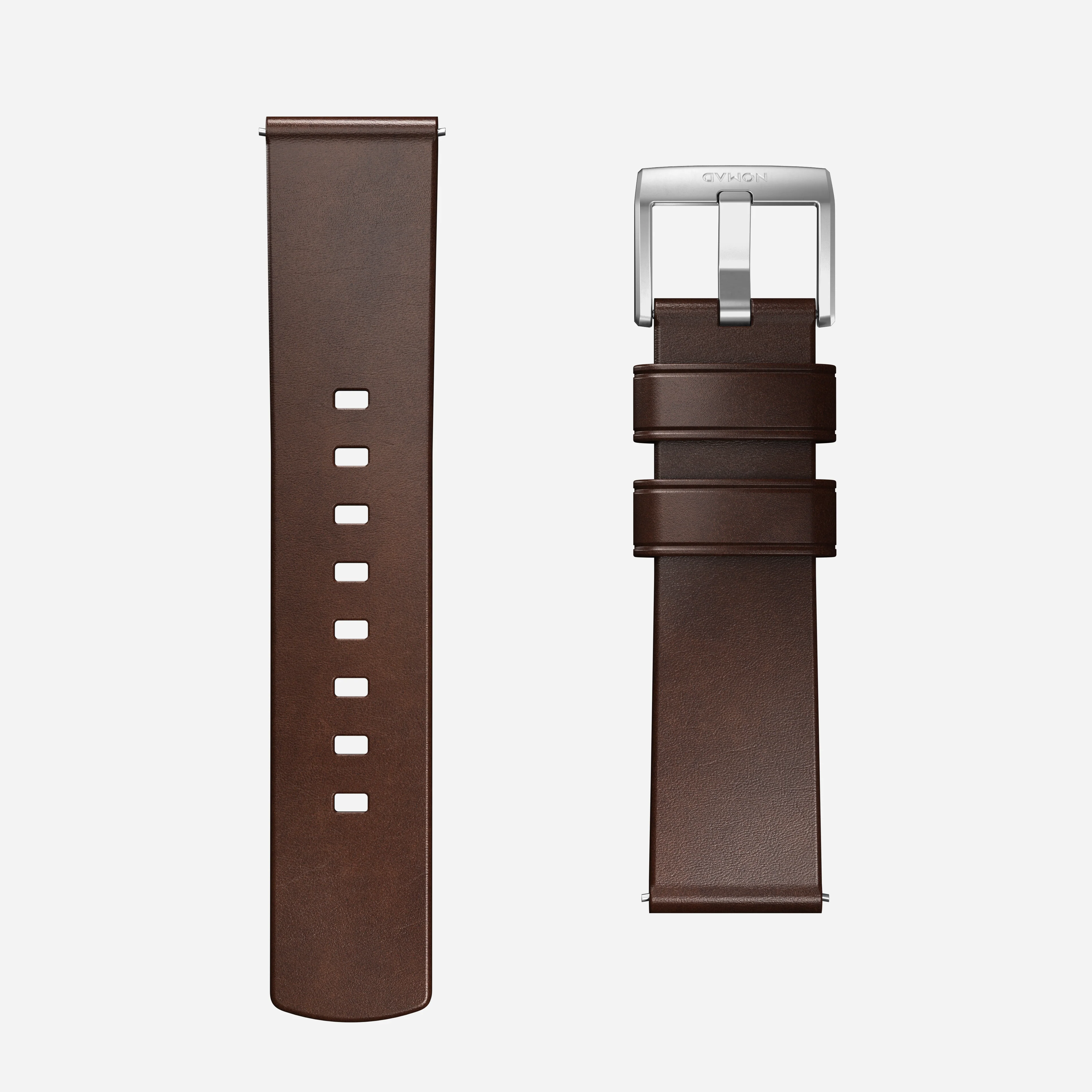 Active Band Pro - 22mm Quick Release | Brown Horween | Silver Hardware - Image 3