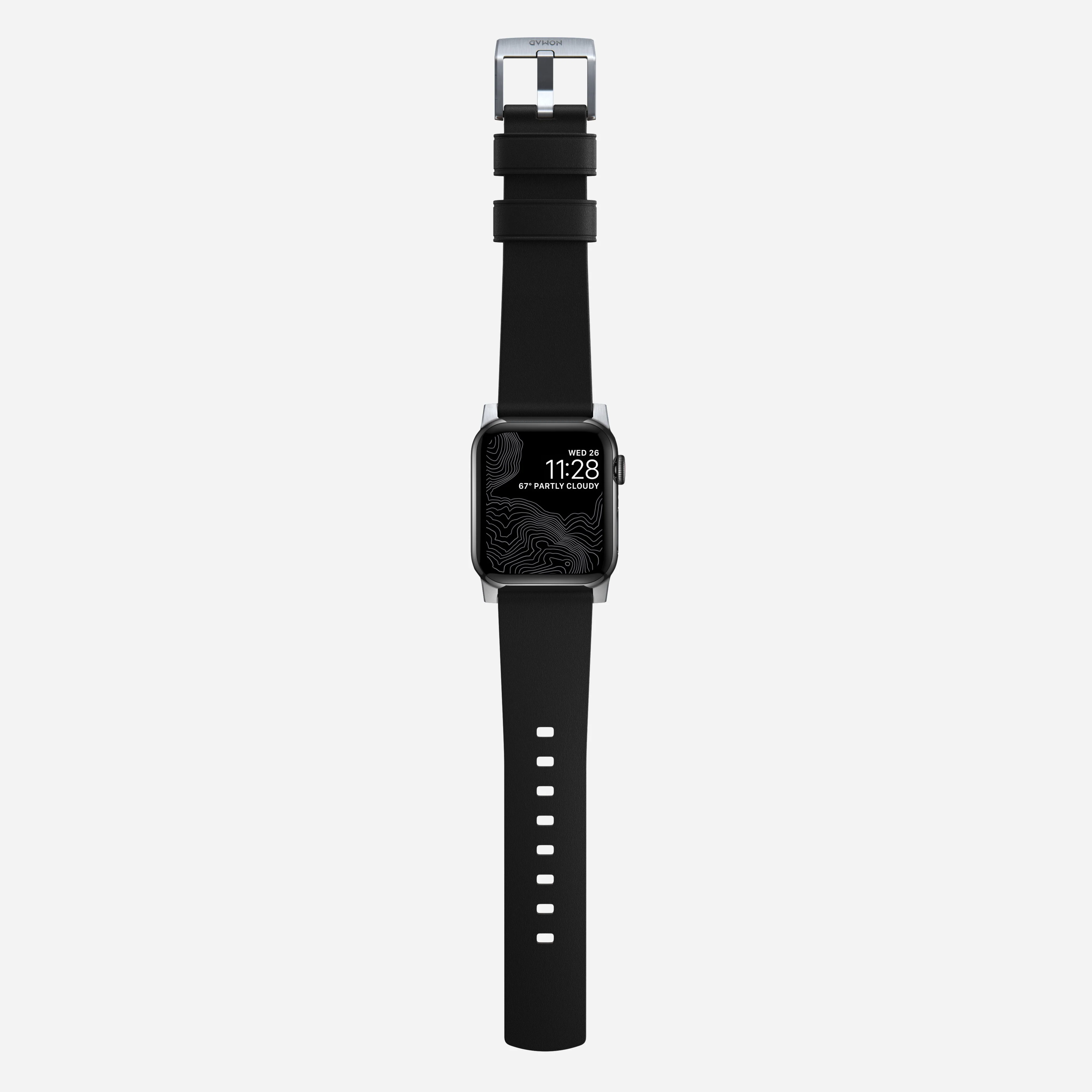 Active Band Pro - 46mm/49mm | Silver Hardware | Black Active Leather - Image 8