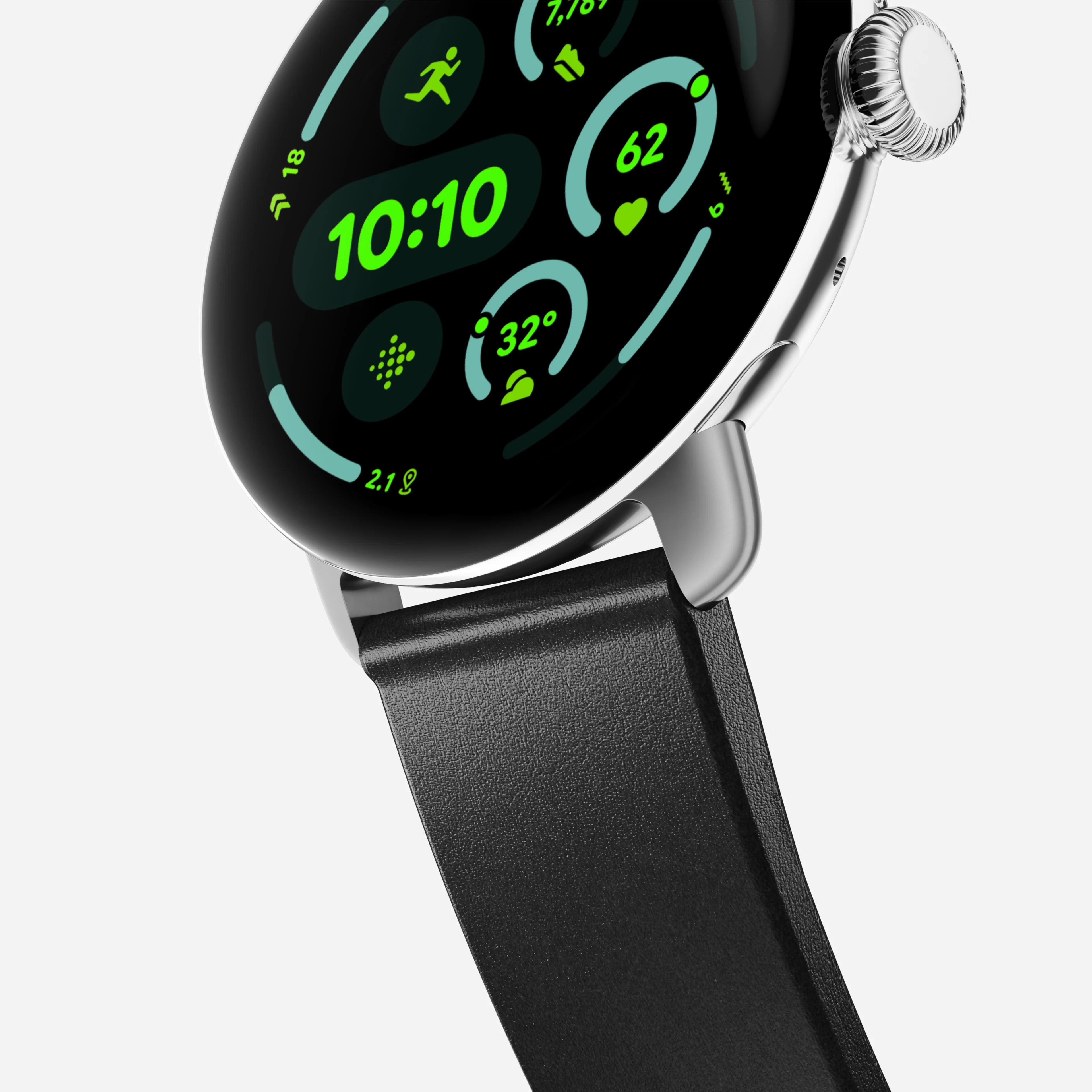 Active Band Pro - Pixel Watch | 45mm | Silver Hardware | Horween Black - Image 6