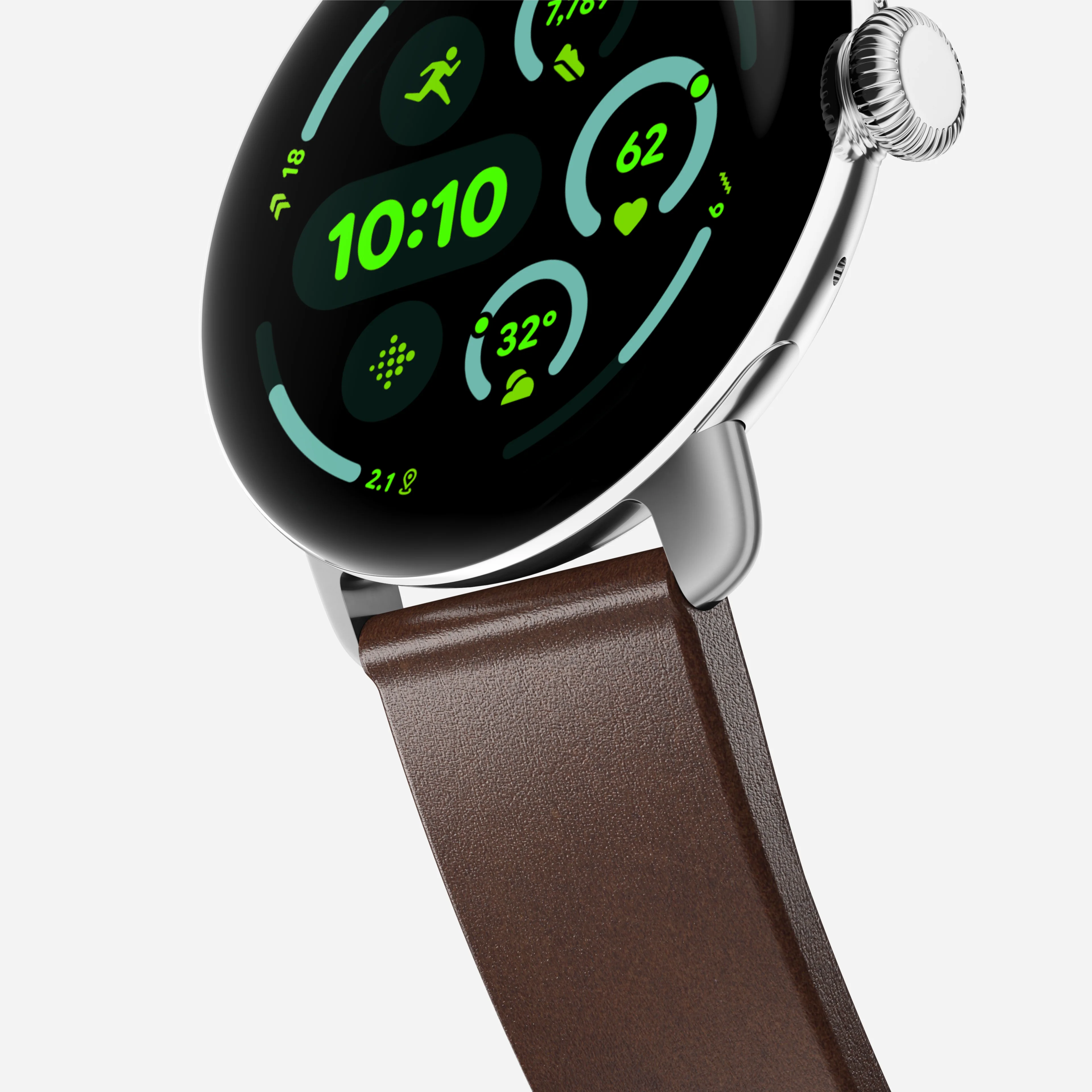 Active Band Pro - Pixel Watch | 45mm | Silver Hardware | Horween Brown - Image 6