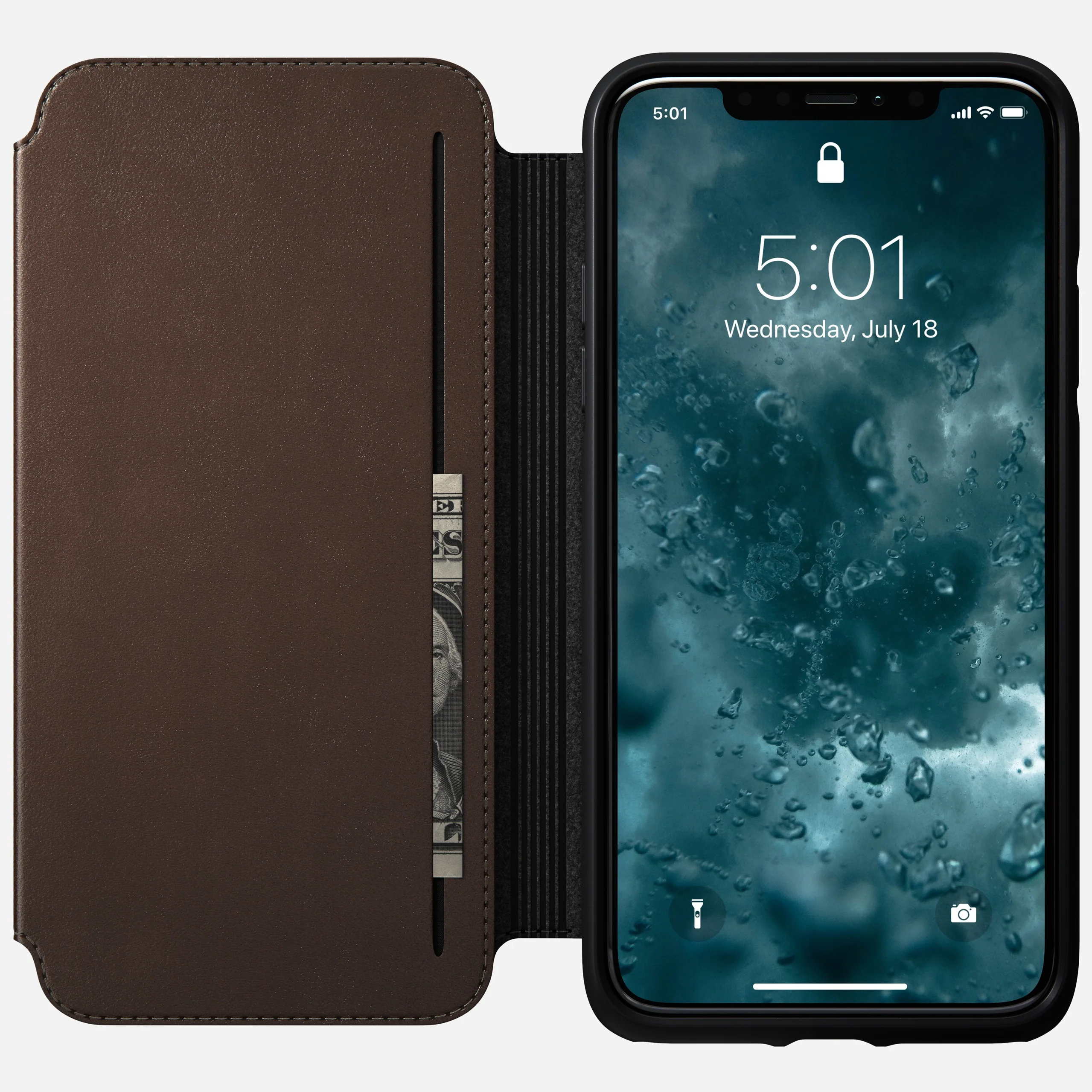 Modern Leather Tri-Folio - iPhone 11 Pro Max | Rustic Brown | Horween - Image 3