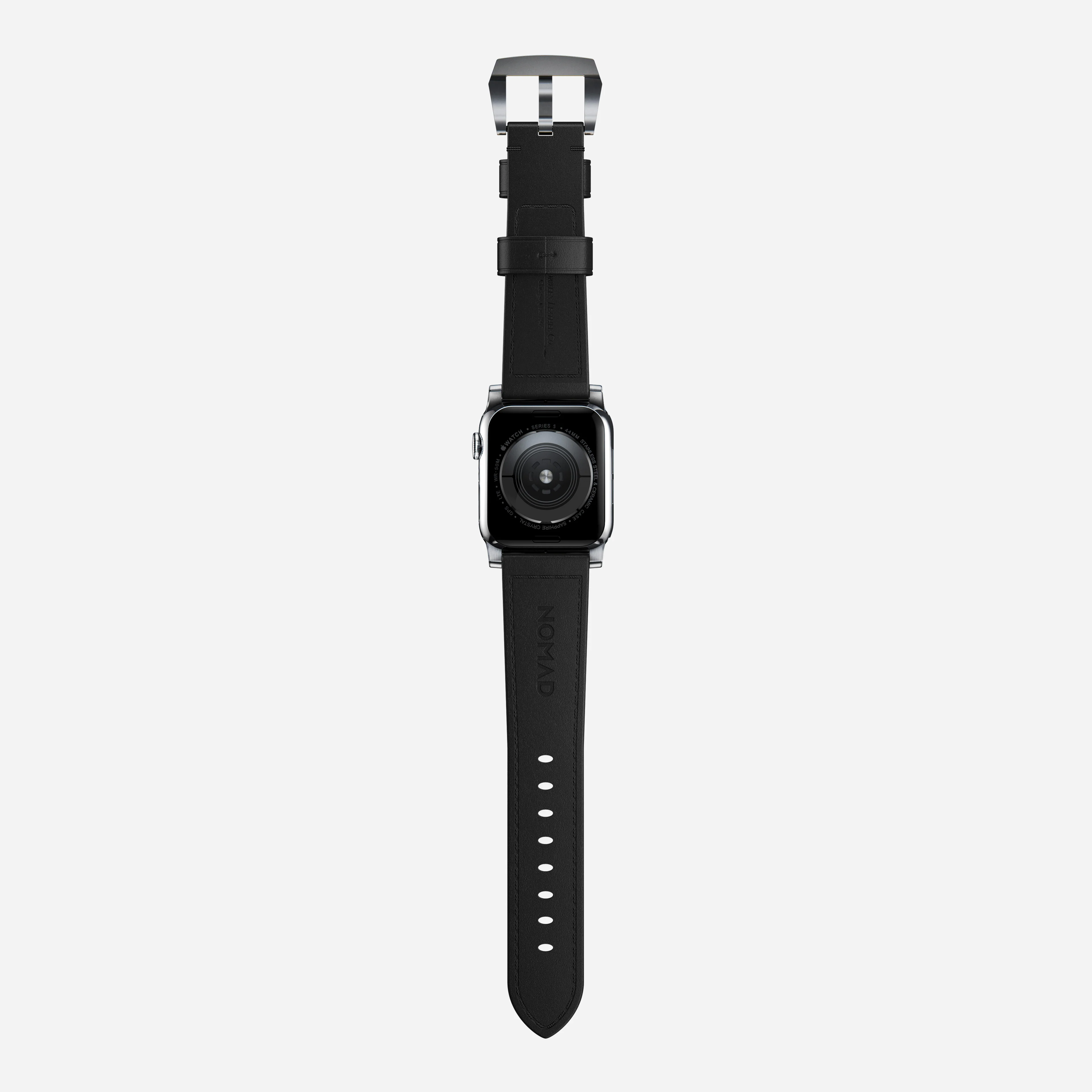 Traditional Band - 41mm | Silver Hardware | Black | Horween - Image 8