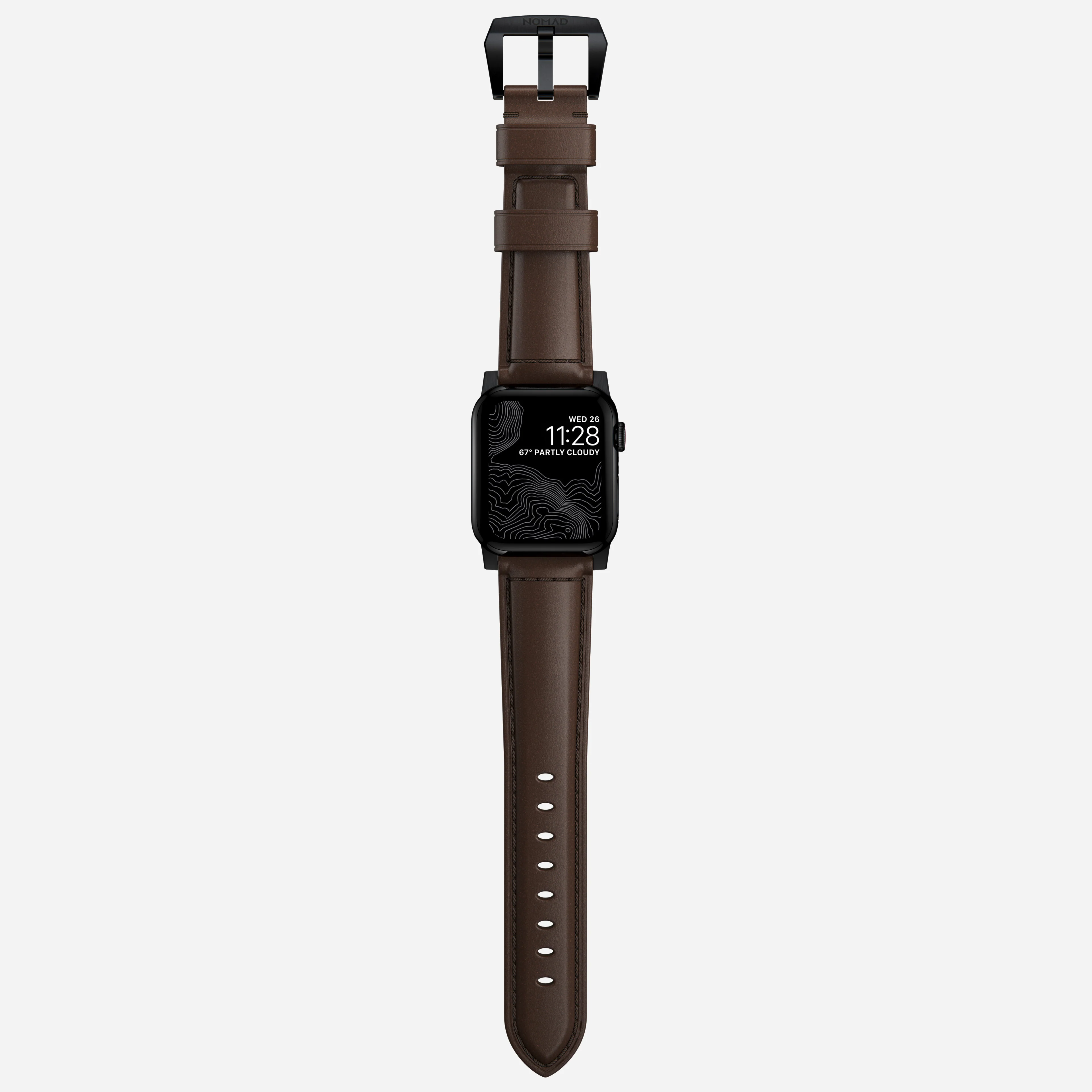 Traditional Band - 46mm/49mm | Black Hardware | Rustic Brown | Horween - Image 4